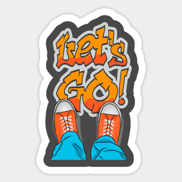 Let's GO Sticker by Beerlogoff